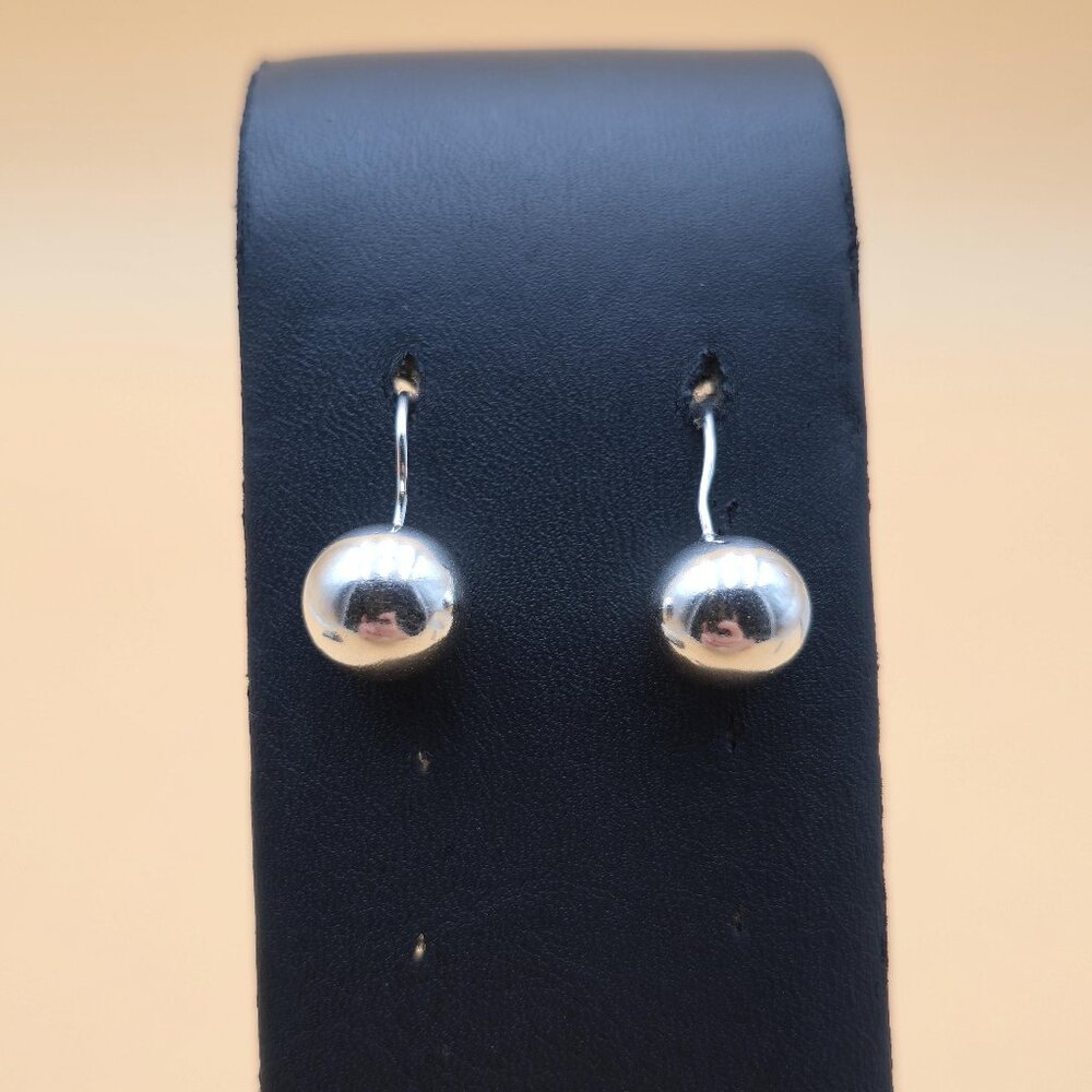 Sterling Silver Bright Orb Dangle Earrings A5658 - Picture 1 of 6
